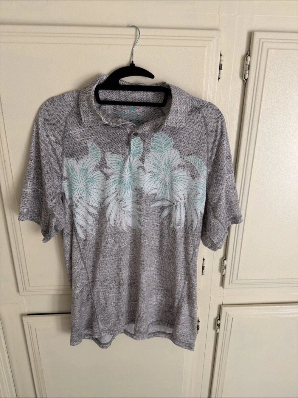 TOMMY BAHAMA IslandZone Polo Across the Fronds Wicking Stretch Men’s Medium